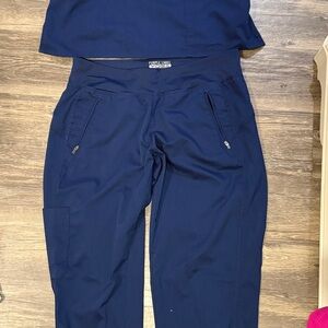 Healing Hands Purple Yoga Label Scrub Set